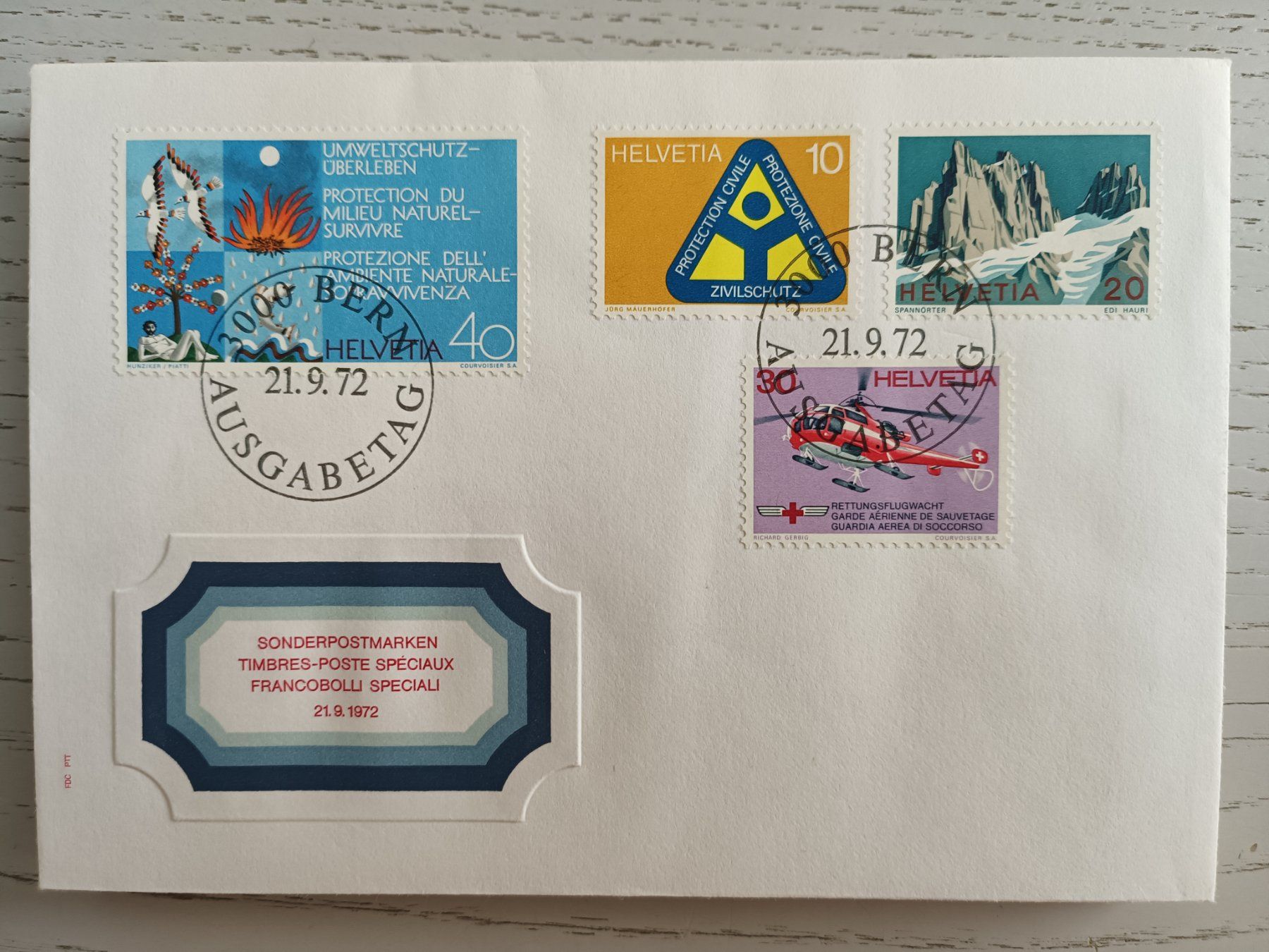 Tutti i francobolli: 1972 FDC Werbemarken & Spannörter – Usato da Dübendorf venduto da goeggi79