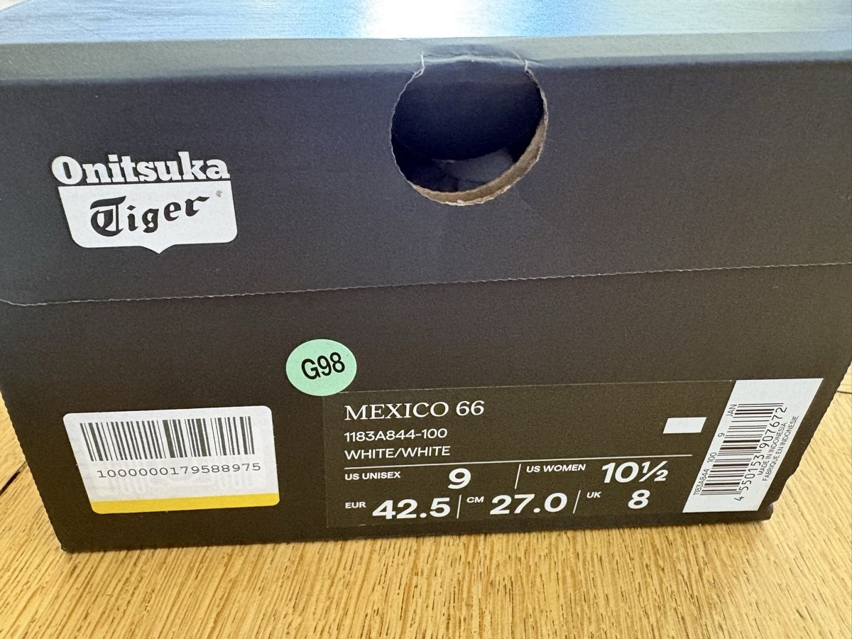 Onitsuka Scarpe da uomo: Onitsuka Tiger Mexico 66 white/white Gr. 42.5 – Nuovo (secondo la descrizione) da Männedorf venduto da artheMISS 7