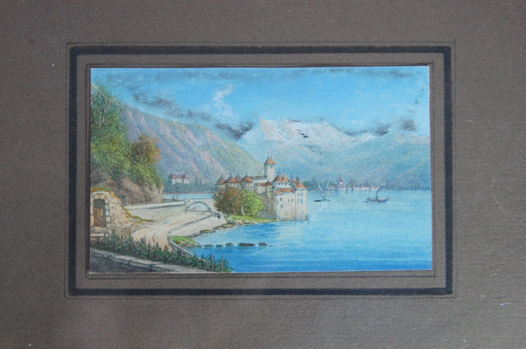 Dipinti: Miniatur Schloss Chillon – ein Bijoux! – Usato da Geroldswil venduto da ARTEFACTO