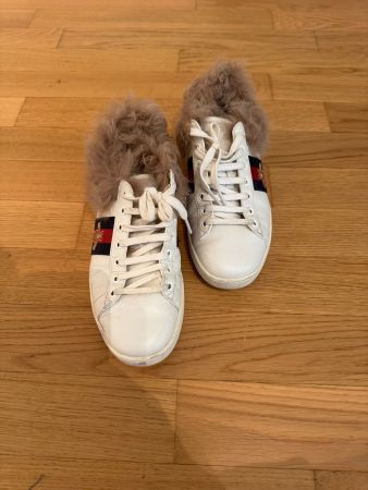 Gucci Ace Sneaker Gr. 38 mit Fell - Winter-Edition - Top!