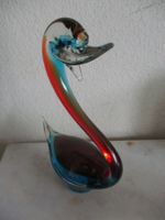 Mehrfarbiger MURANO Schwan mundgeblasen Vintage Höhe 22 cm