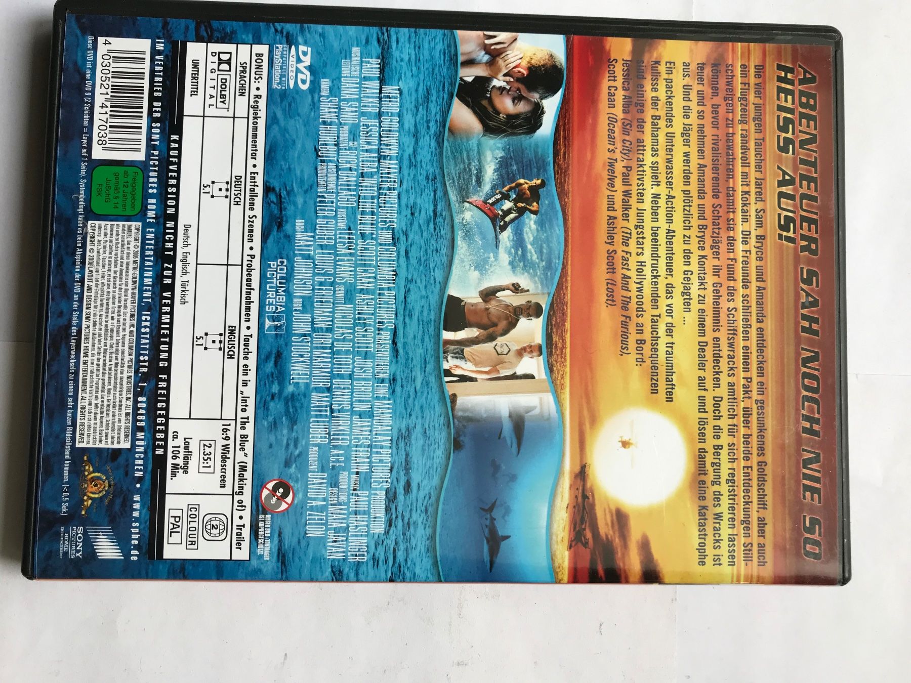 Tutti i DVDs: dvd, „into the blue“ – Usato da liestal venduto da makai05 1
