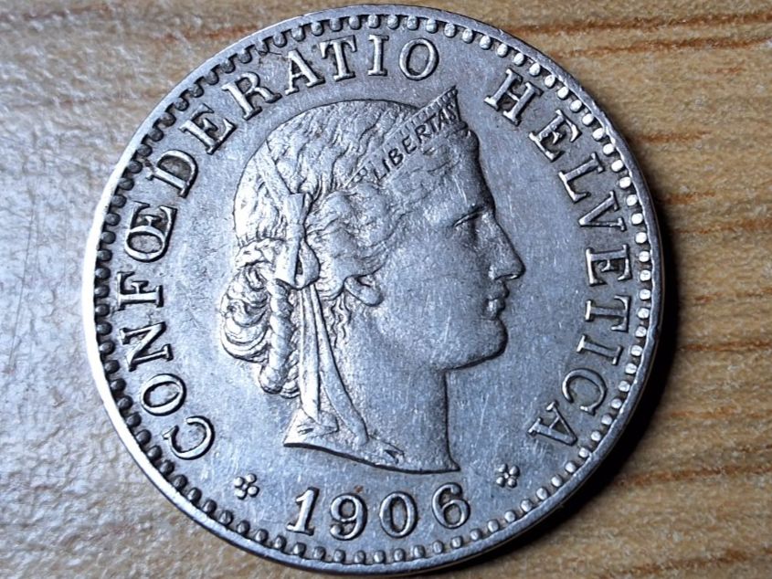 Tutti le monete: 20 Rappen 1906 - sehr schön! – Usato da Münchenstein venduto da purbach1 6