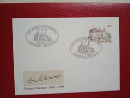 FDC PTT Georges Simenon Sonderstempel 1994
