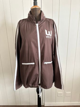 Walter dünne Regenjacke braun /weiss - Grösse L