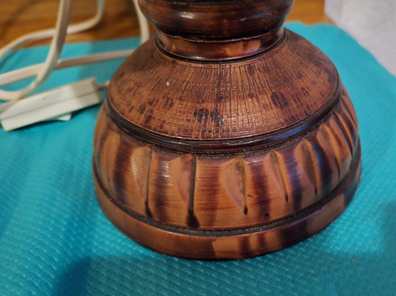 Lampade: Vintage Tischlampe , Keramik oder Ton , mit Zylinder – Usato da Dornach venduto da majo8689 4