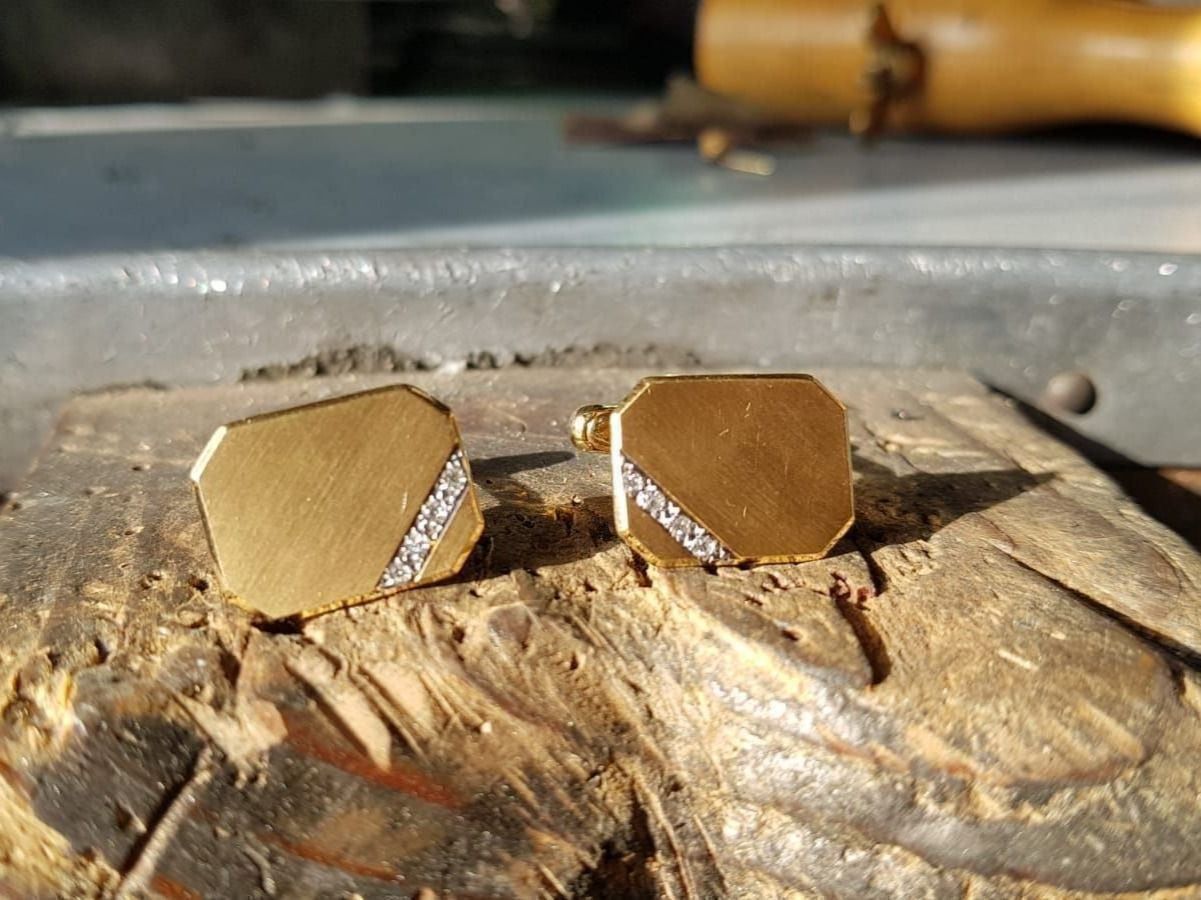 Manschettenknöpfe: Wunderschöne Manschettenknöpfe aus 18kt. – Neu (gemäss Beschreibung) aus Unterägeri von Altgoldschmuck 6