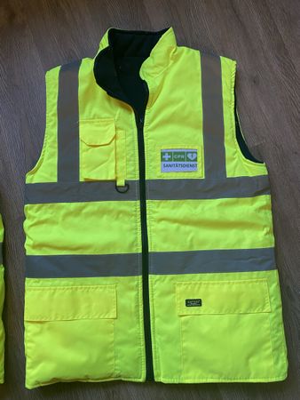 Leuchtweste Warnweste Sicherheit Winter XXL gefüttert