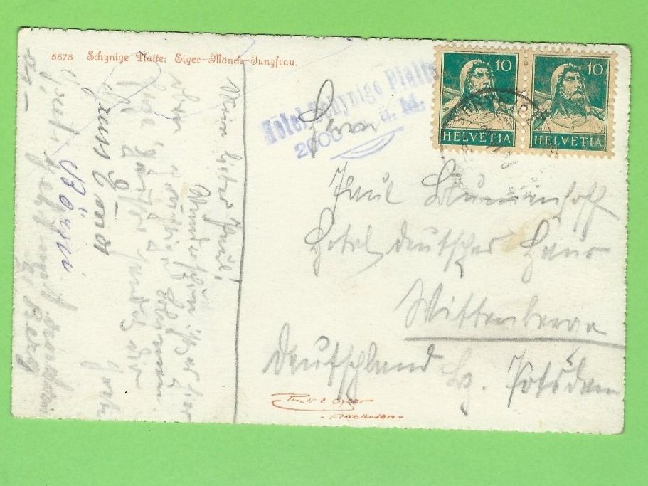 Cartoline postali: Schynige Platte, Eiger-Mönch-Jungfrau – Usato da Zürich venduto da t24_de 1