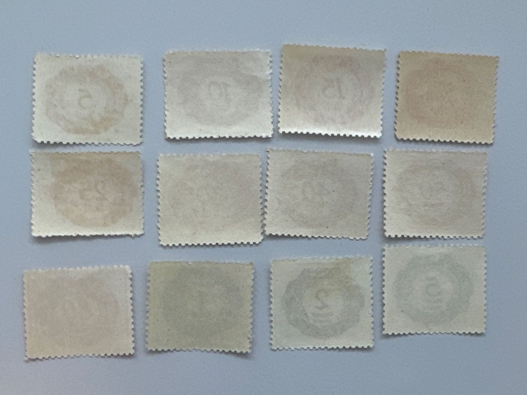 Tous les timbres: 1920, Ziffermuster im Oval, NP1-NP12 – D'occasion à Küssnacht am Rigi par POSTOMASTER 1