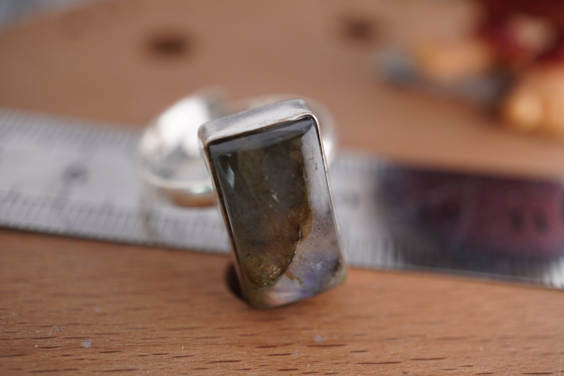 Minerali & Pietre curative: Labradorit       ring Grösse  Variabel     (Räumung!) – Nuovo e nell'imballaggio originale da Eschenbach SG venduto da topstone 3