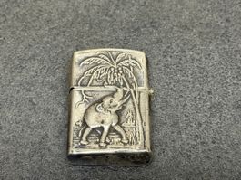 Zippo Feuerzeug mit Siam Sterling Silber Gehäuse
