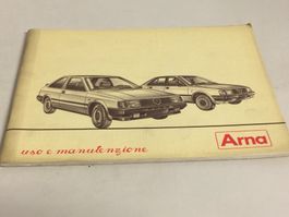 ALFA ROMEO ARNA  LIBRETTO USO MANUTENZIONE 10/83