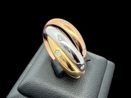 Cartier Trinity Diamanten Tricolor 18k Ring Grösse 52 *S2067