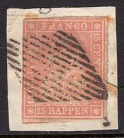 Strubel 24B / 15IIAym, 1854, gestempelt