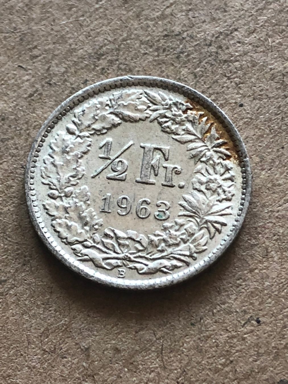 Alle Münzen: 50 Rp. 1963 – Gebraucht aus Schötz von Odpa
