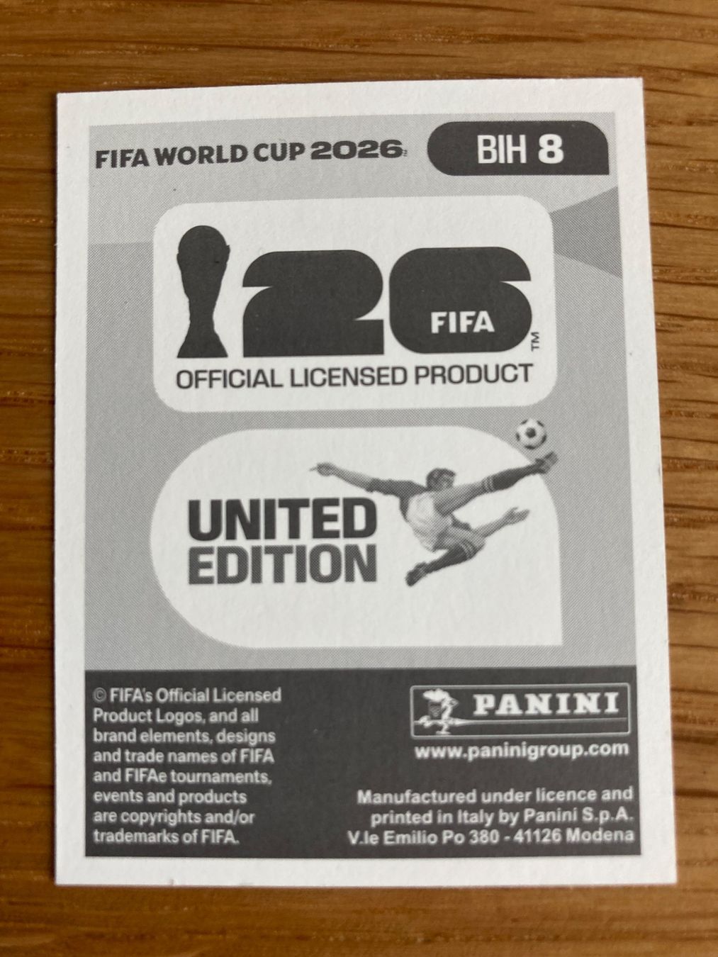 Panini Carte collezionabili: WM Sticker BIH 8 – Nuovo (secondo la descrizione) da Winterthur venduto da Whitefish 1