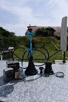 Shark Shisha Chrom-Blau(65 cm) inkl. Zubehör & Kohleerhitzer