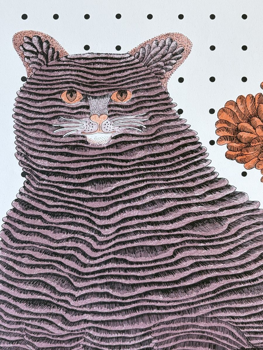 Grafica & Litografie: Lithographie chat signée et numérotée édition limitée – Usato da le landeron venduto da cance-lara 2