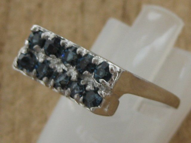 Anelli: Vintage Ring Silber 800 Steinchen blau / Gr. 56 – Usato da Ermatingen venduto da Decovin 1