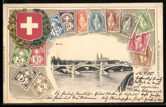 Cartes postales: Basel, Ortsansicht mit Brücke, verschie – D'occasion à Berlin par bartko-reher
