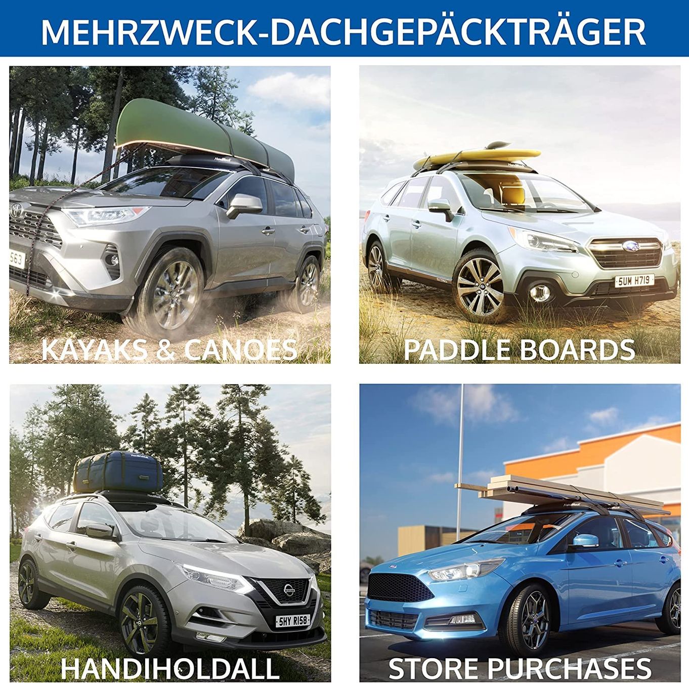 Portapacchi: Universal Dachgepäckträger für Autos Dachträger Schwarz – Nuovo e nell'imballaggio originale da Herisau venduto da Zevora 2