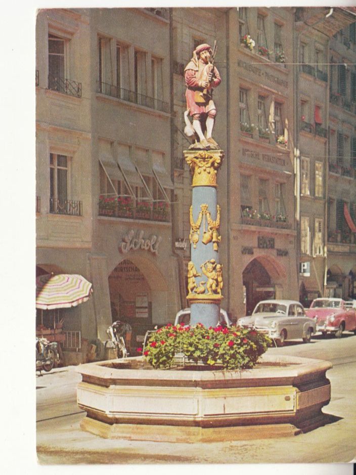 Cartoline postali: Bern Dudelsackpfeiferbrunnen ca. 1970 – Usato da Bürglen TG venduto da StampGraf