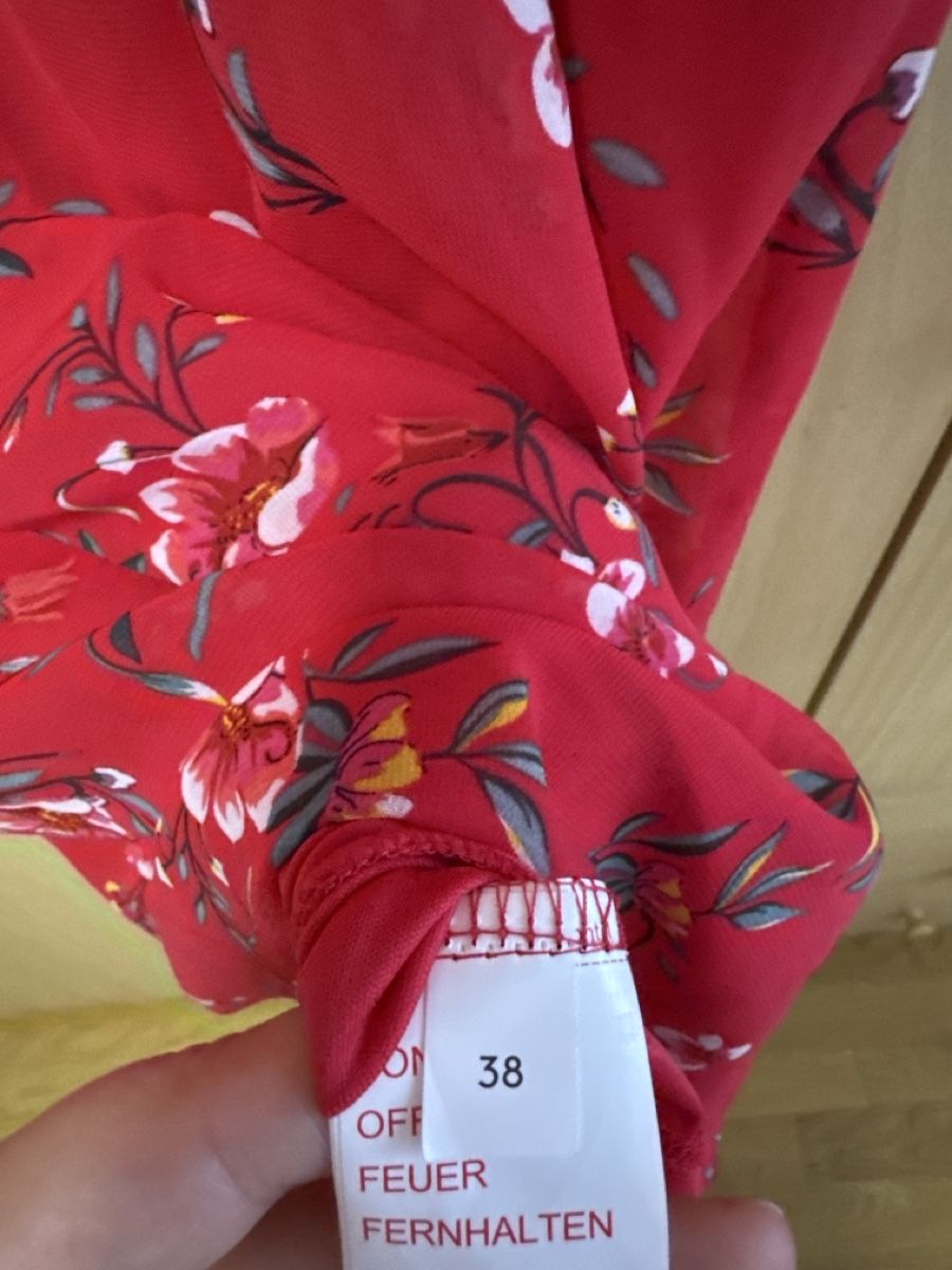 Vestiti: Even&Odd Sommerkleid, Gr.38, rot, mit Blumenmuster – Nuovo (secondo la descrizione) da Thun venduto da Vans_98 2