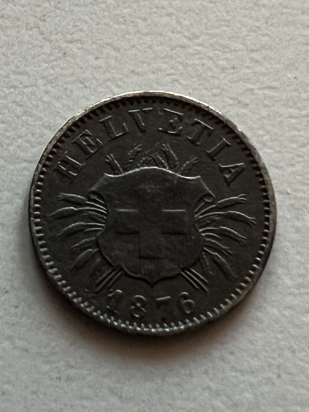 Toutes les monnaies: 5 Rp. 1876  (dunkle Farbe) – D'occasion à Schötz par Odpa