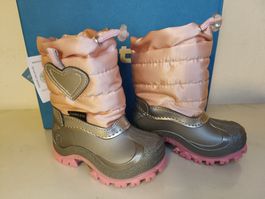 Cortina Winterstiefel Gr 21 Mädchen Rosa/Grau Herz, Neu