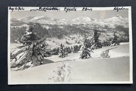Lenzerheide, Berglandschaft im Winter, Fotokarte ca. 1930
