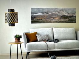 Abstrakte Landschaft in Acryl von Berner Künstlerin