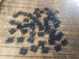 lego 2540 lot de 50 pièces Black Plate, Modified 1 x 2