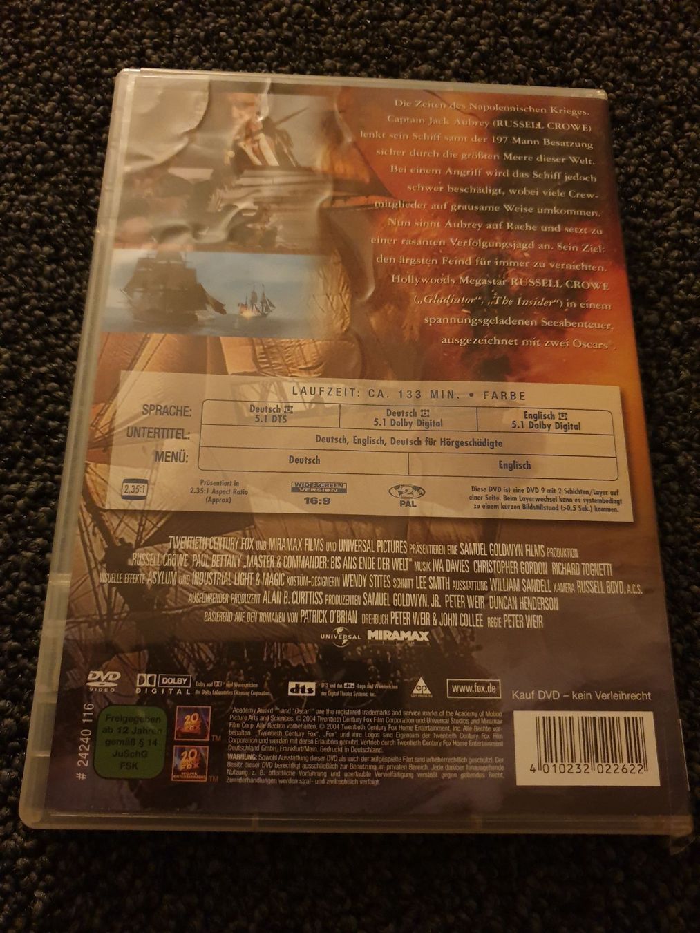 Tutti i DVDs: MASTER AND COMMANDER (2730) – Usato da Ruswil venduto da Ruck.Zuck. 1