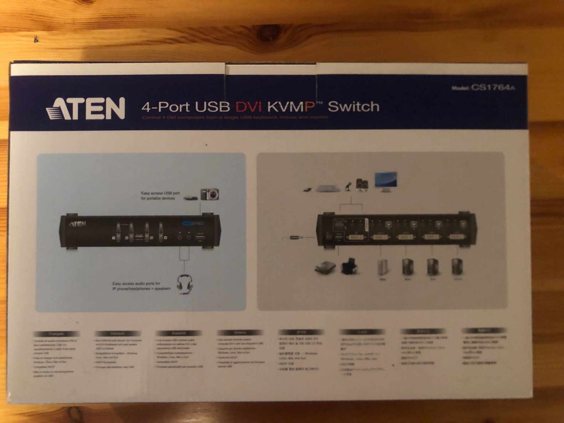 Hubs & Switches: Aten CS1764A, 4 Port KVM Switch, 2x USB, DVI – Neu (gemäss Beschreibung) aus Bern von Fireblades 1