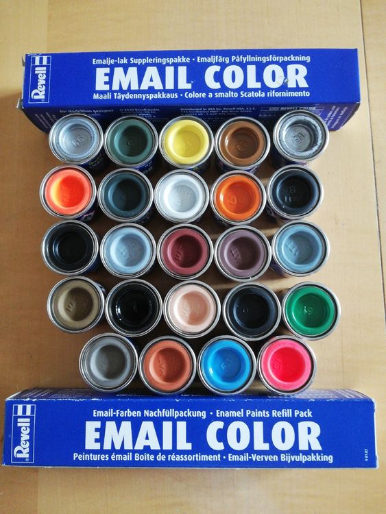 Revell Email Color 24x Farben Set Emaille Lack Miniaturen (Neu (gemäss ...