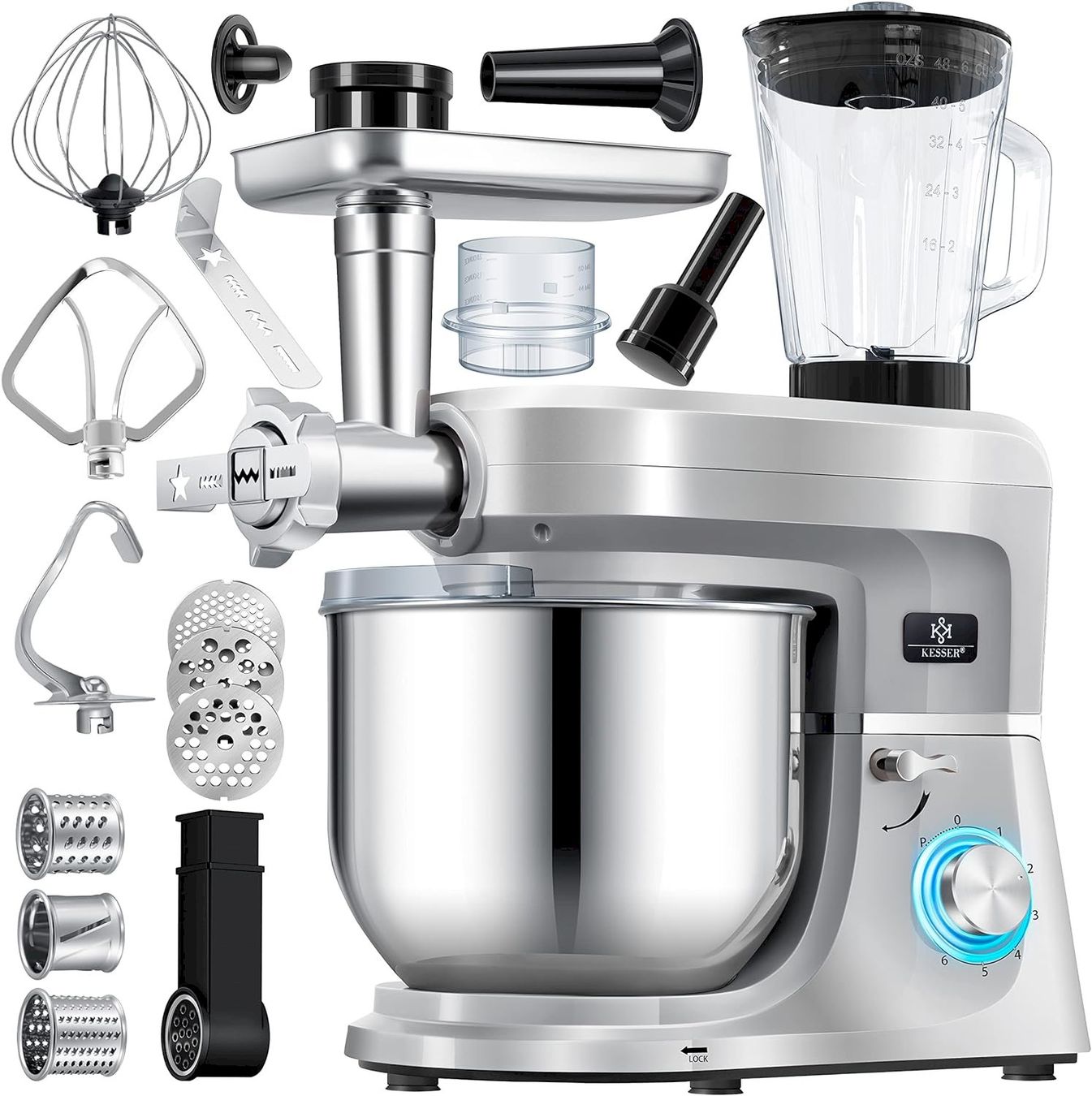 Kenwood Elettrodomestici da cucina: KESSER 3in1 Küchenmaschine Silber – Nuovo e nell'imballaggio originale da Bottighofen venduto da zaap