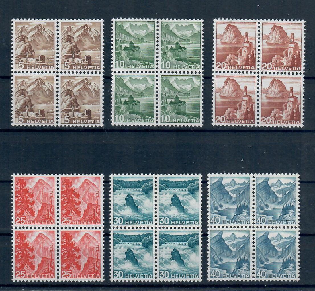 Tutti i francobolli: 1948 Landschaftsbilder postfrische** Vierblöcke – Nuovo (secondo la descrizione) da Utzigen venduto da a8b9c0