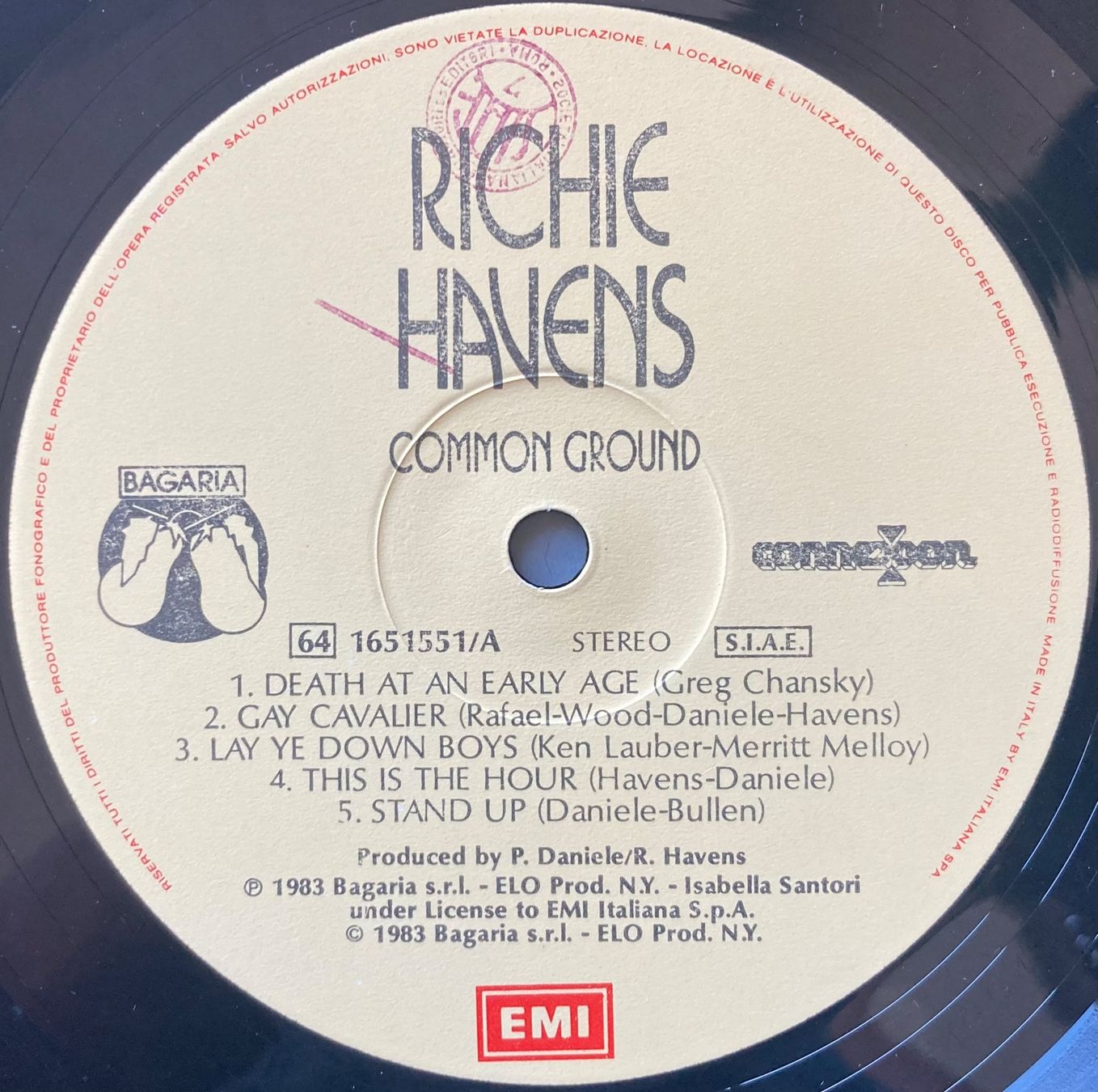 Dischi in vinile: RICHIE HAVENS - COMMON GROUND – Nuovo e nell'imballaggio originale da Poliez-Pittet venduto da Newtown-Records 3