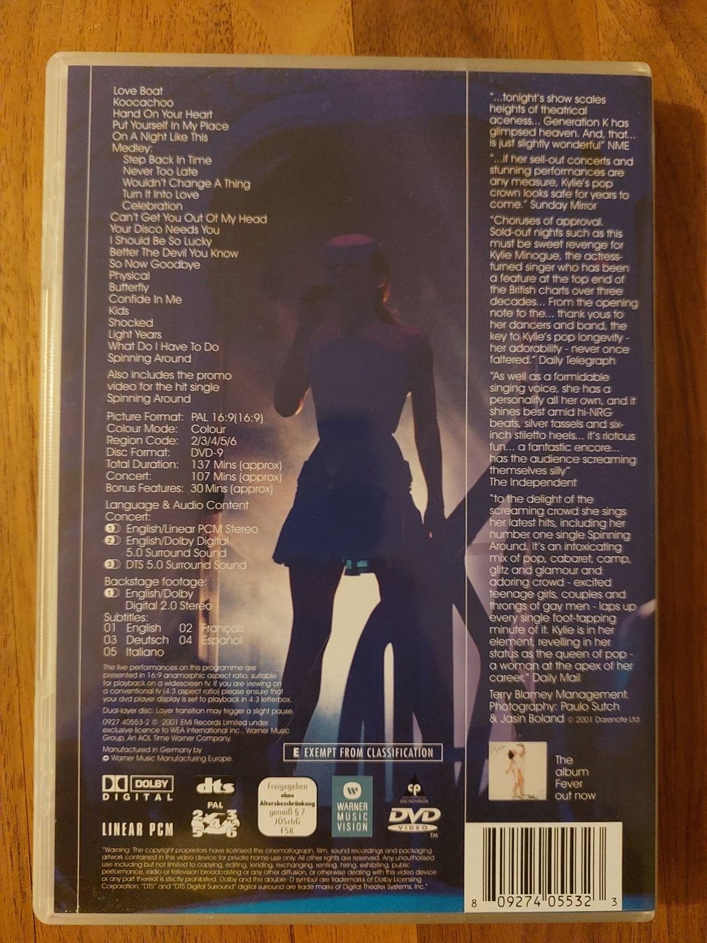 Tutti i DVDs: DVD - Kylie Minogue Live in Sidney – Usato da Rheinfelden venduto da FilmAuktion 1