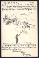 Handgemalt, sign. Fritz Dworzak: Springu