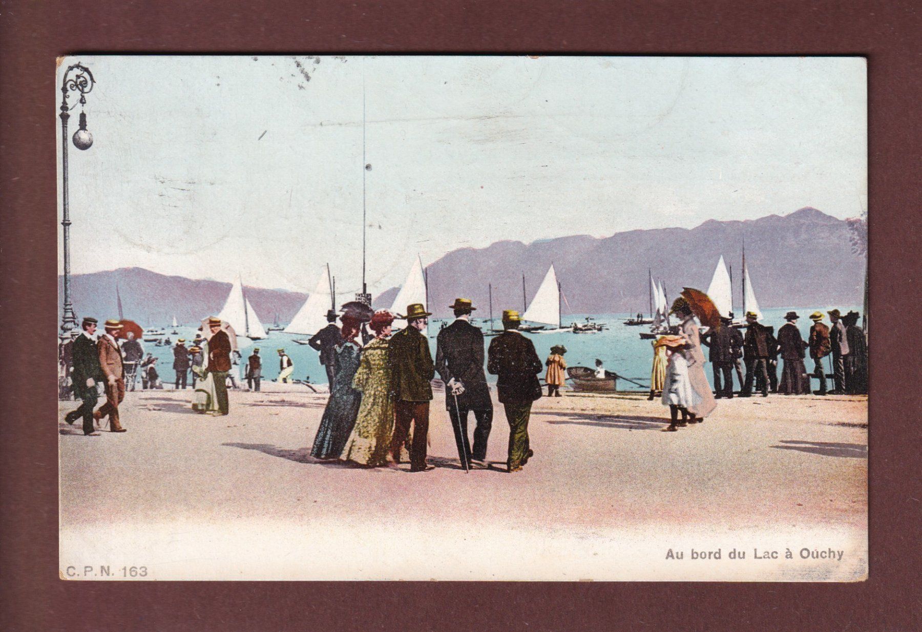 Cartoline postali: LAUSANNE - Ouchy - 1905 CPN – Usato da Pully venduto da nicecards-shop