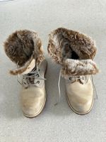 Timberland bottines femme en cuir avec fourrure – taille 37.