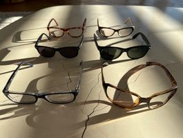 4*Brillen Ray-Ban und 1*Max Mara + 1* Calvin Klein