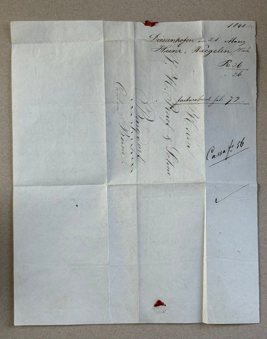 Documenti: ANTIKER BRIEF 1840 – Usato da Ostermundigen venduto da Kari1937 3