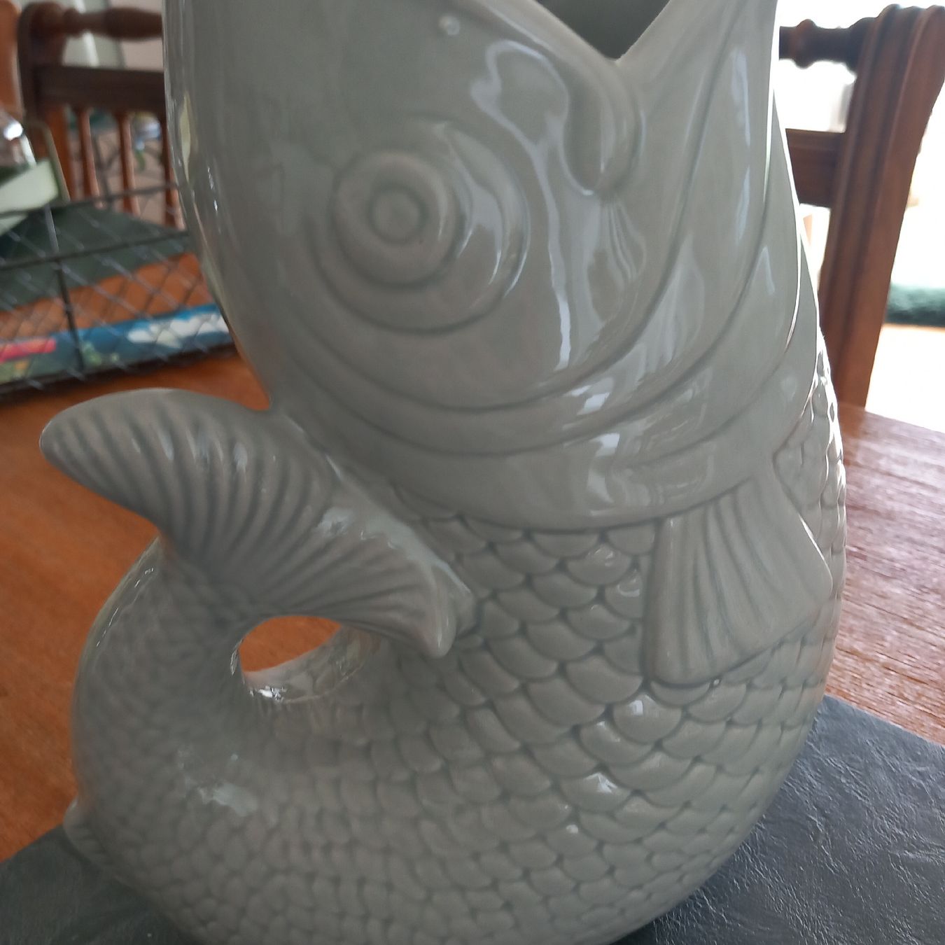 Vasen & Gefässe: Tolle Hellgraue Fisch Vase /  Keramik – Neu (gemäss Beschreibung) aus Aegerten von gismolini 3