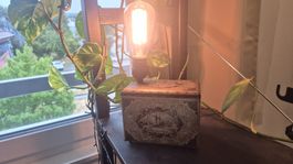 Lampe aus antiker Schachter