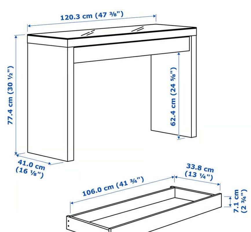Ikea Schminktische: IKEA Schminktisch weiss MALM – Gebraucht aus Wagen von Erich64 4