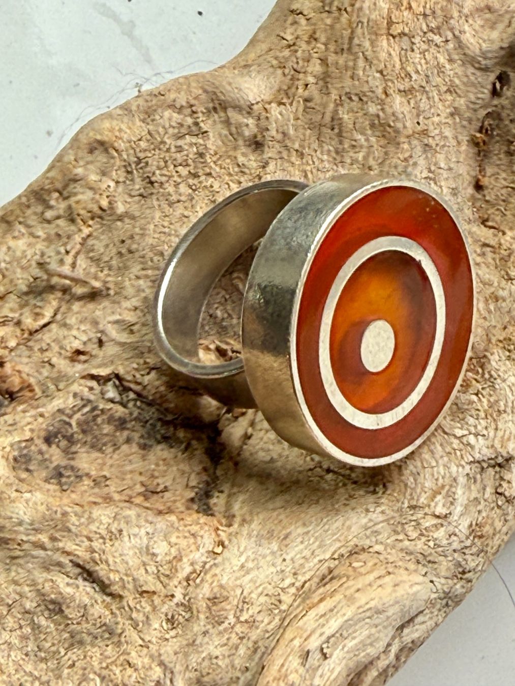 Ringe: Vintage Statement Ring,  Orange Herbstfarben! – Gebraucht aus Maienfeld von Cmicky 1