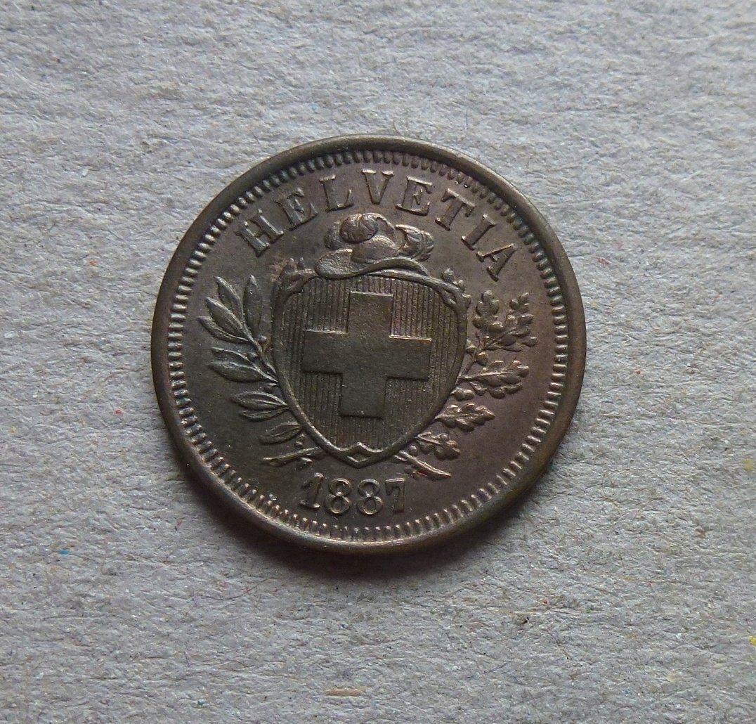 Tutti le monete: ++ 1 Rappen 1887, gute Erhaltung – Usato da Walkringen venduto da Casablanca777